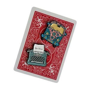 Enamel Pin Bundle - Hippie Peace Van & “Be Nice” Typewriter